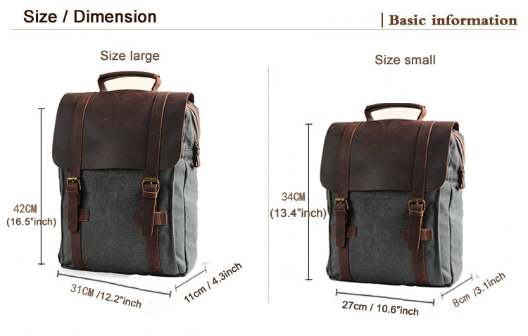 Fashion Male Backpack Leather  - Rucksack Military Style reseña y precio