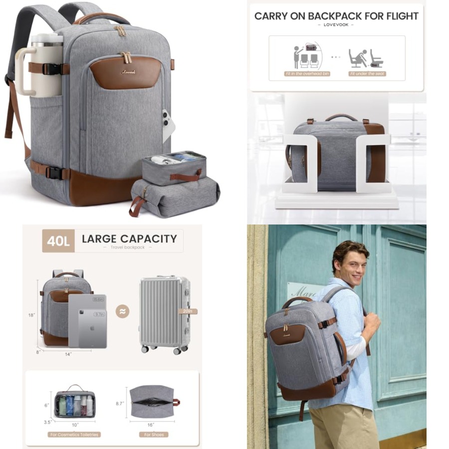 40L Travel Backpack for Women  - Laptop Backpack 15.6 reseña y precio