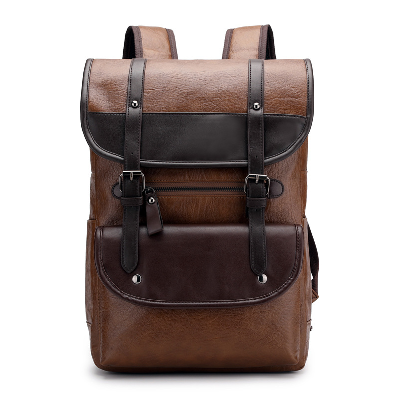 Vintage Leather Laptop Backpac - Business Backpack Brief reseña y precio