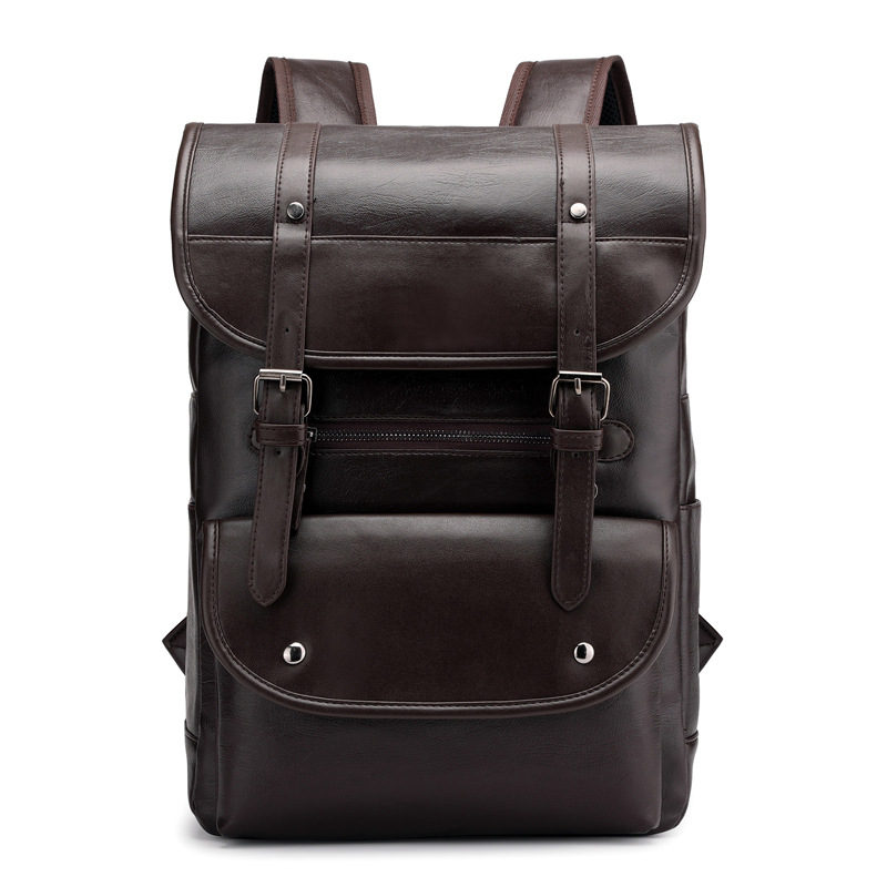 Vintage Leather Laptop Backpac - Business Backpack Brief reseña y precio