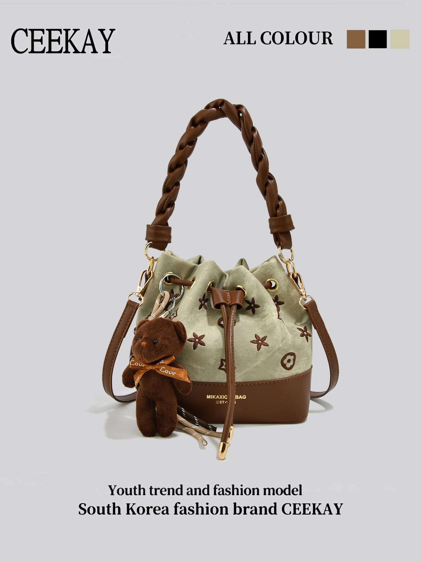 CEEKAY Vintage Drawstring Buck - Leather Backpack Vintage reseña y precio