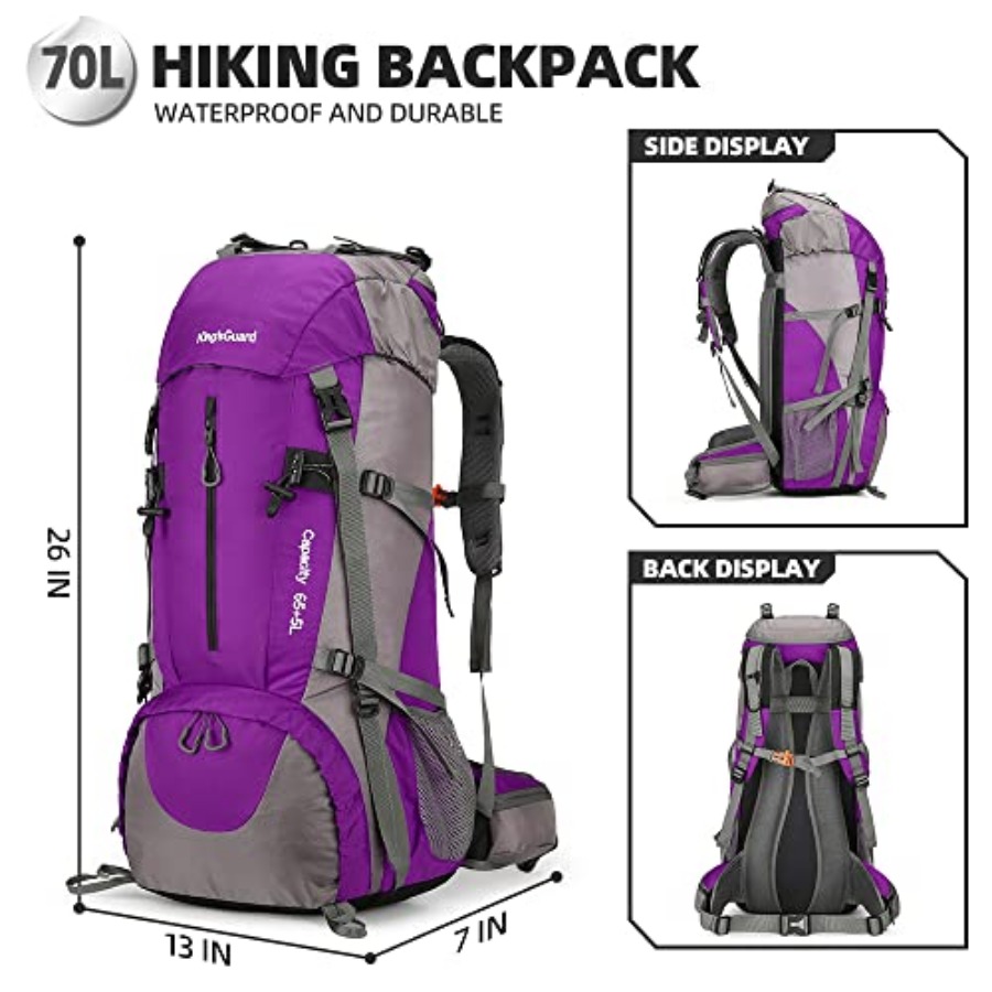70L Hiking Backpack with Rain  - Hiking Backpack Waterproof reseña y precio