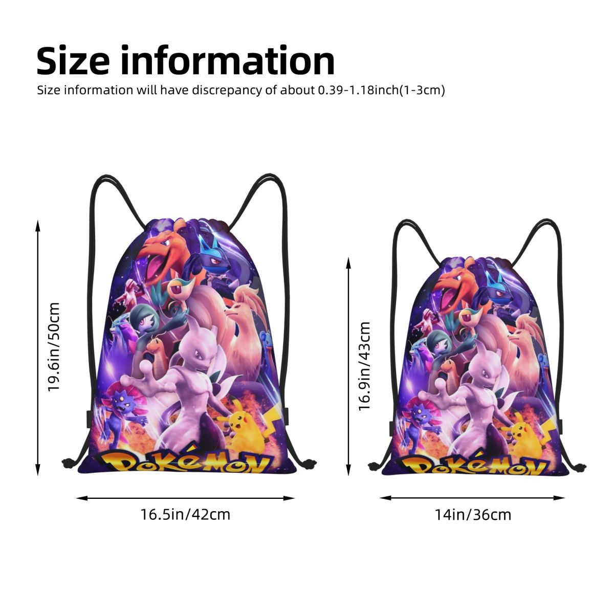 Cute Cartoon Manga Poke-Mon Ba - Drawstring Gym Bag reseña y precio