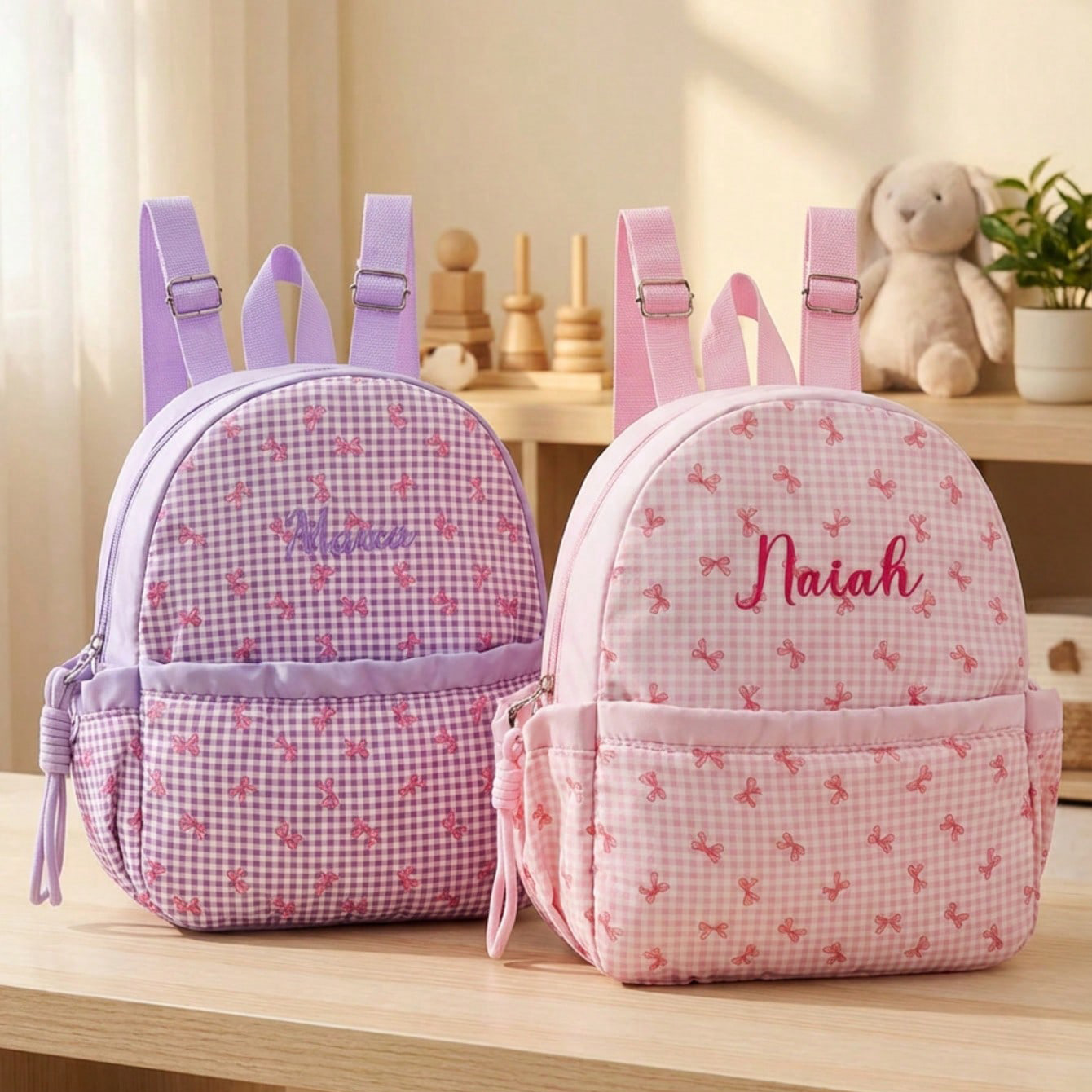 Custom Name-Letter Embroidered - School Backpack Teen reseña y precio