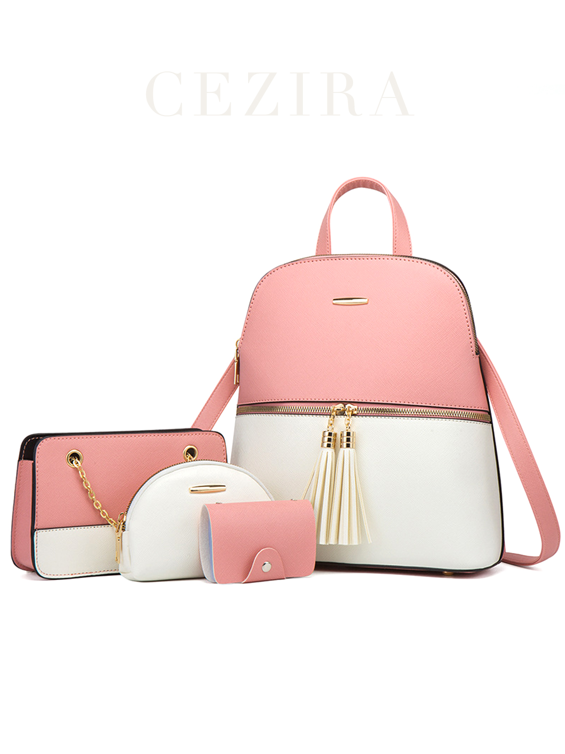 4 PCS Bags Set Women's Fashion - Mini Backpack Purse reseña y precio
