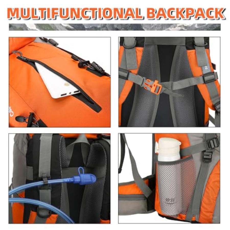 70L Hiking Backpack with Rain  - Hiking Backpack Waterproof reseña y precio