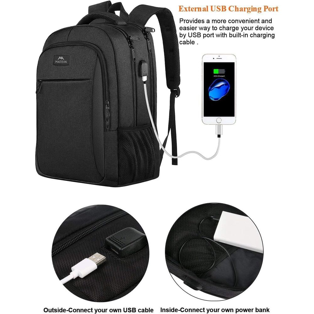 MATEIN BusinLaptop Backpack, 1 - Laptop Backpack 15.6 reseña y precio
