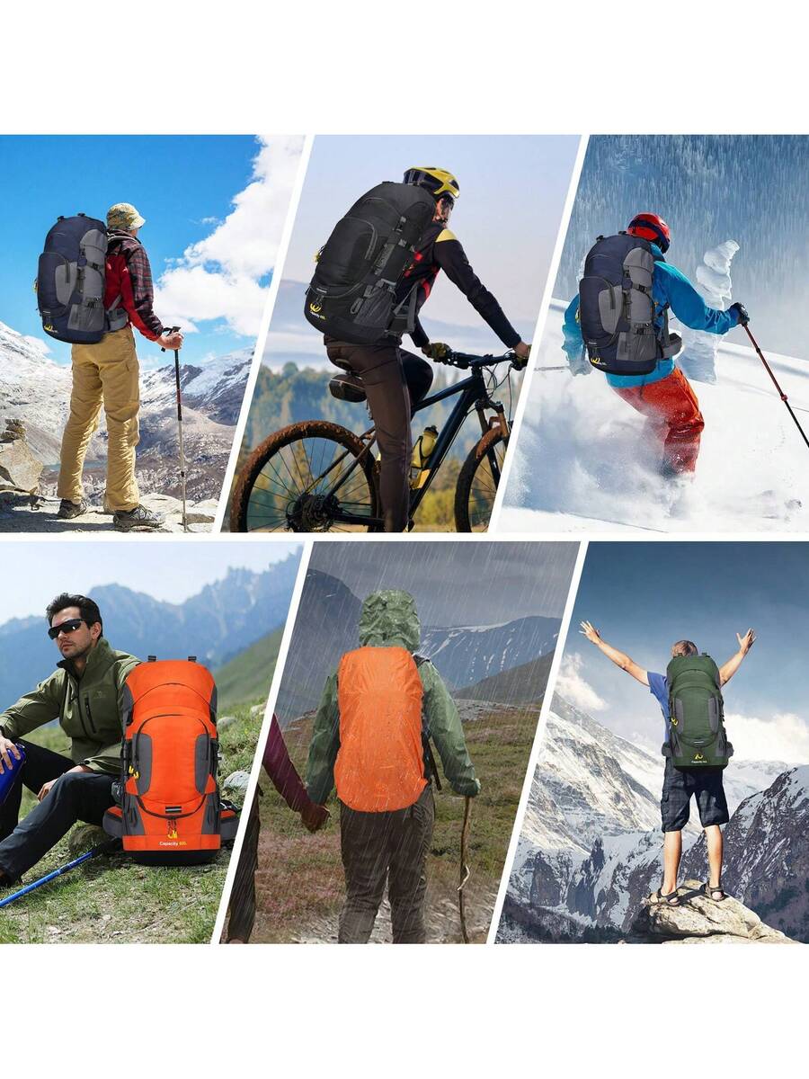 60L Waterproof Oxford Backpack - Hiking Backpack Waterproof reseña y precio