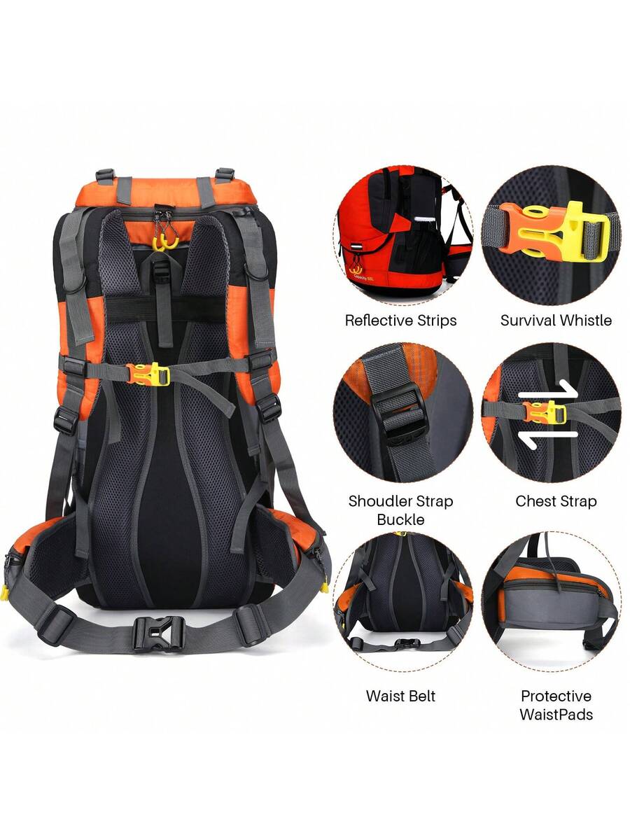 60L Waterproof Oxford Backpack - Hiking Backpack Waterproof reseña y precio