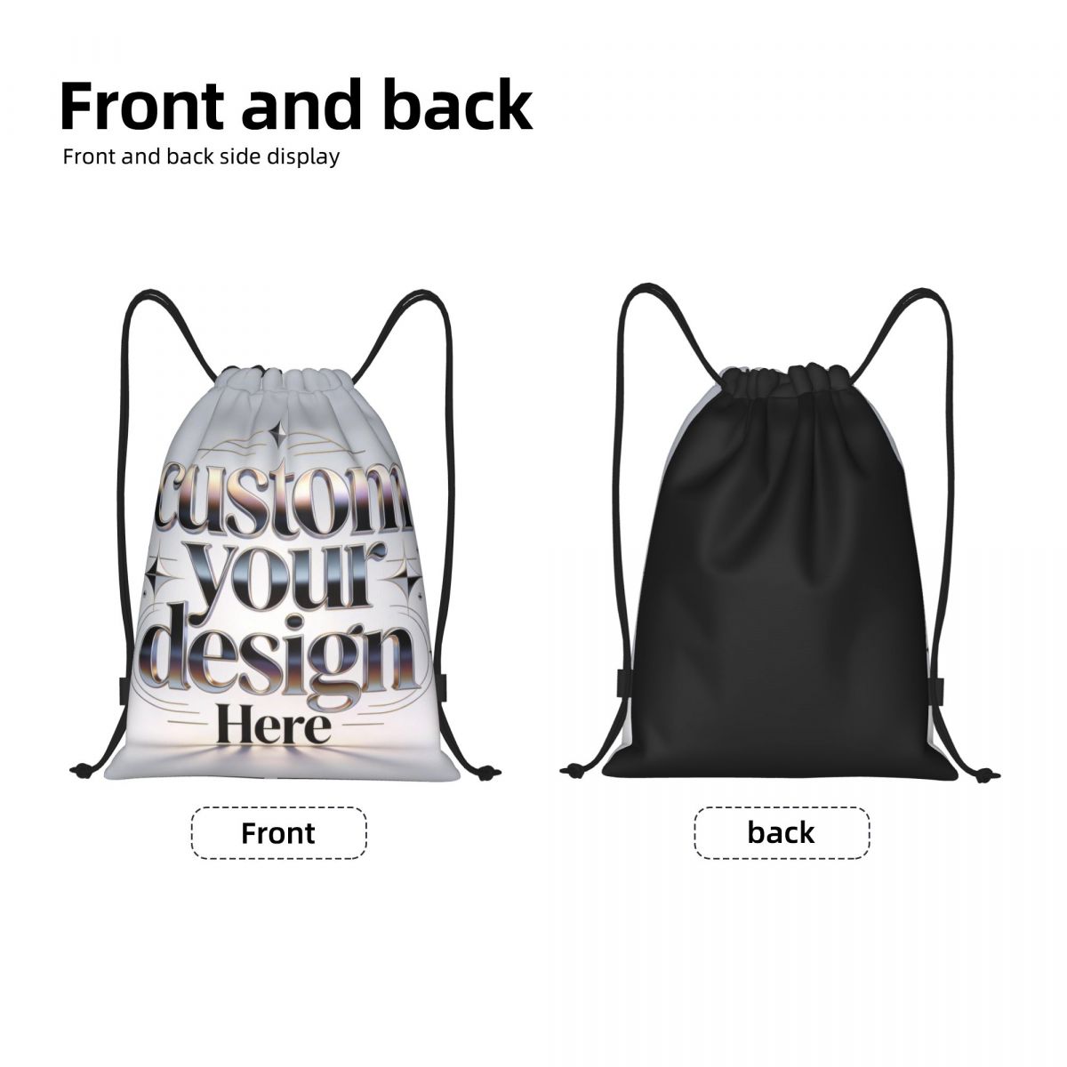 Custom Your Photo Logo Text Dr - Drawstring Gym Bag reseña y precio