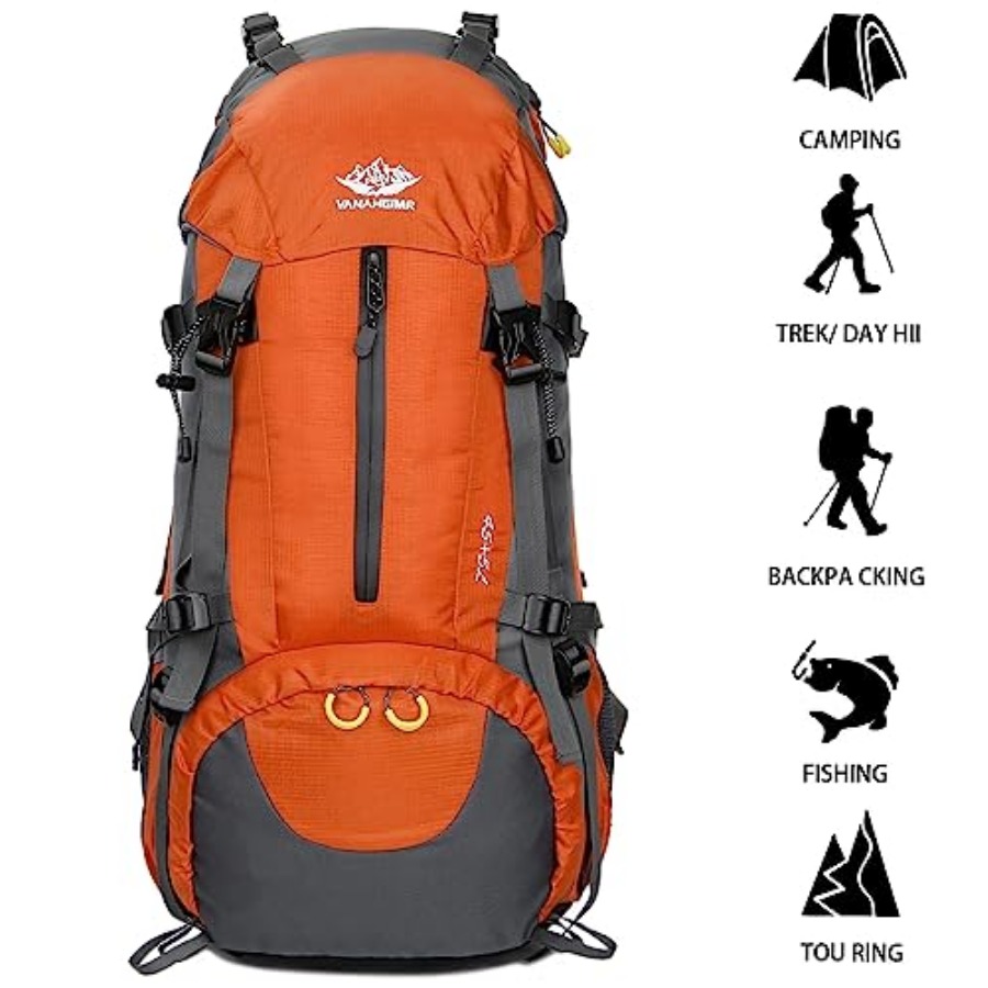 50L Hiking Backpack Men Campin - Rain Cover Backpack reseña y precio