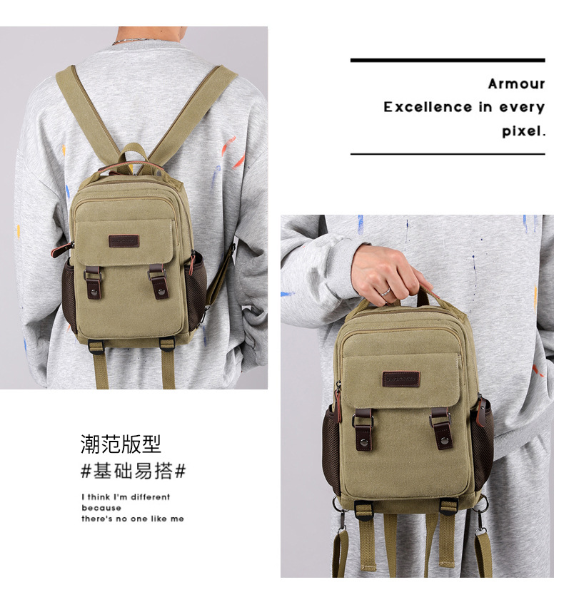 New Canvas Chest Bag Men Large - Canvas Backpack Casual reseña y precio