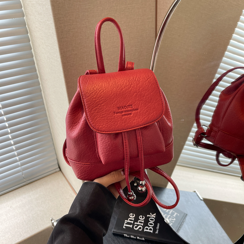 Solid Small String Backpacks P - Leather Backpack Vintage reseña y precio