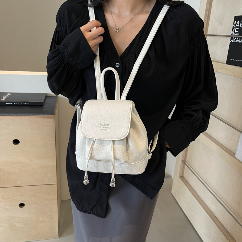 Solid Small String Backpacks P - Leather Backpack Vintage reseña y precio