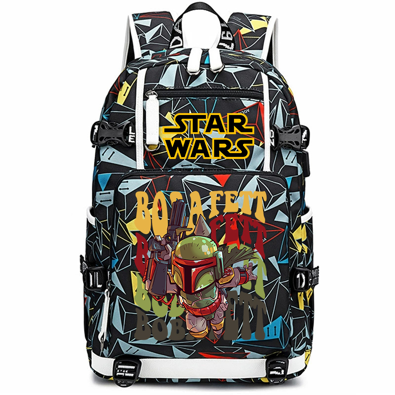 Star Wars Boba Fett Print Stud - School Backpack Teen reseña y precio