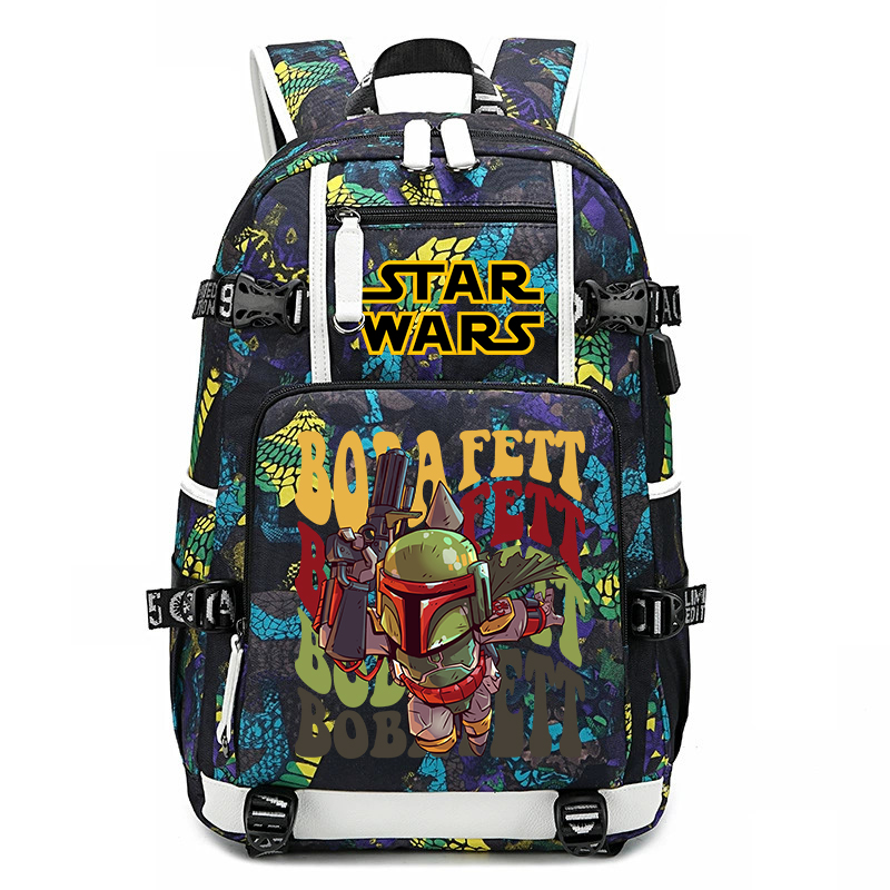 Star Wars Boba Fett Print Stud - School Backpack Teen reseña y precio