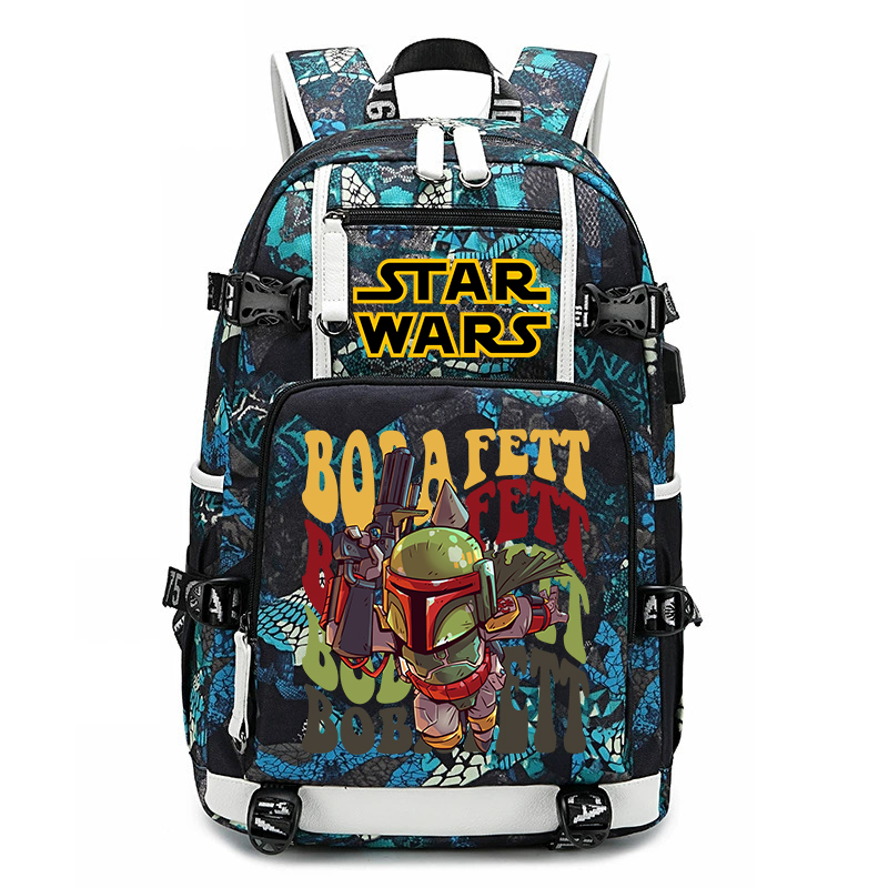 Star Wars Boba Fett Print Stud - School Backpack Teen reseña y precio
