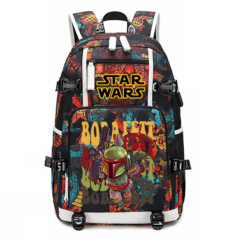 Star Wars Boba Fett Print Stud - School Backpack Teen reseña y precio