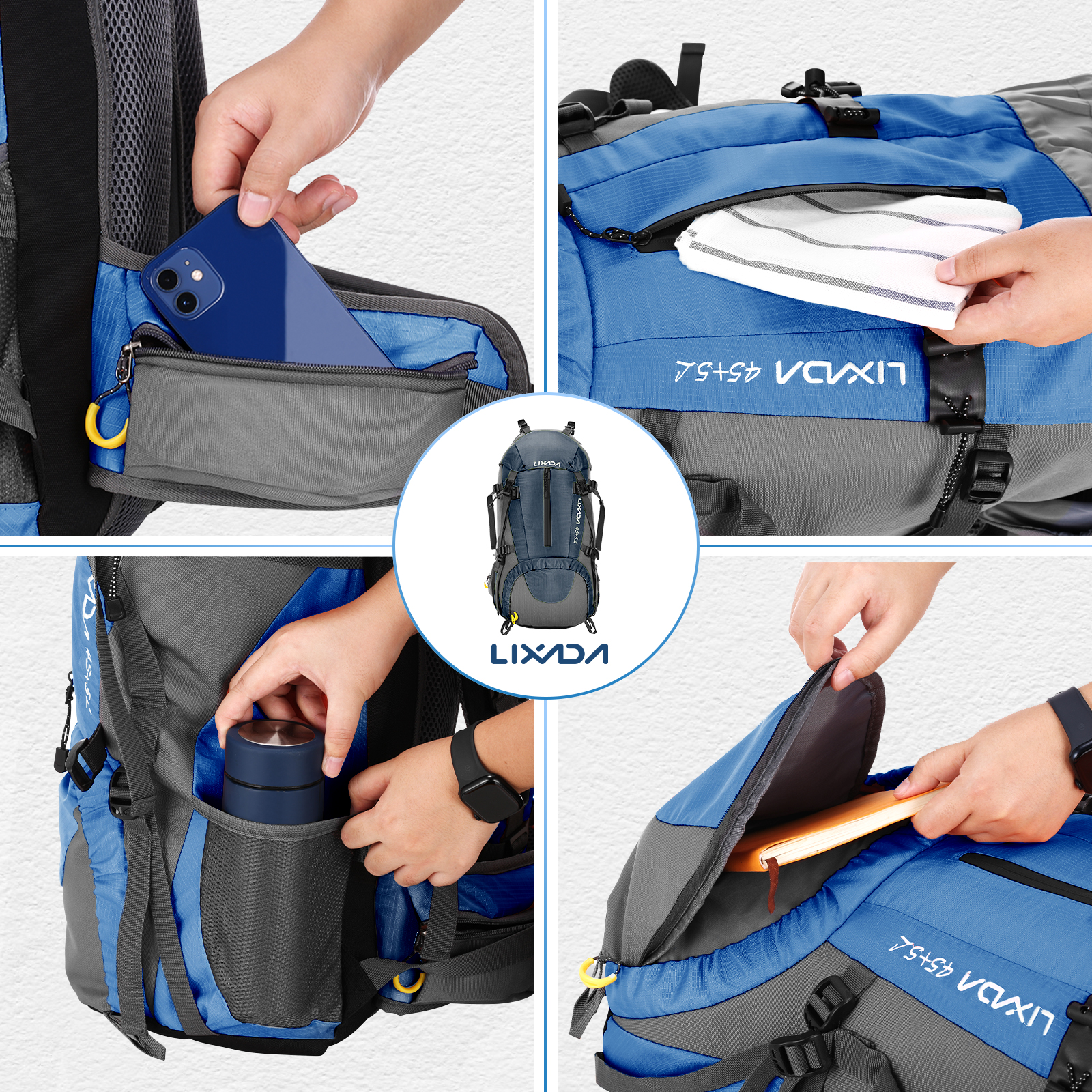Lixada 50L Large Waterproof Tr - Rain Cover Backpack reseña y precio