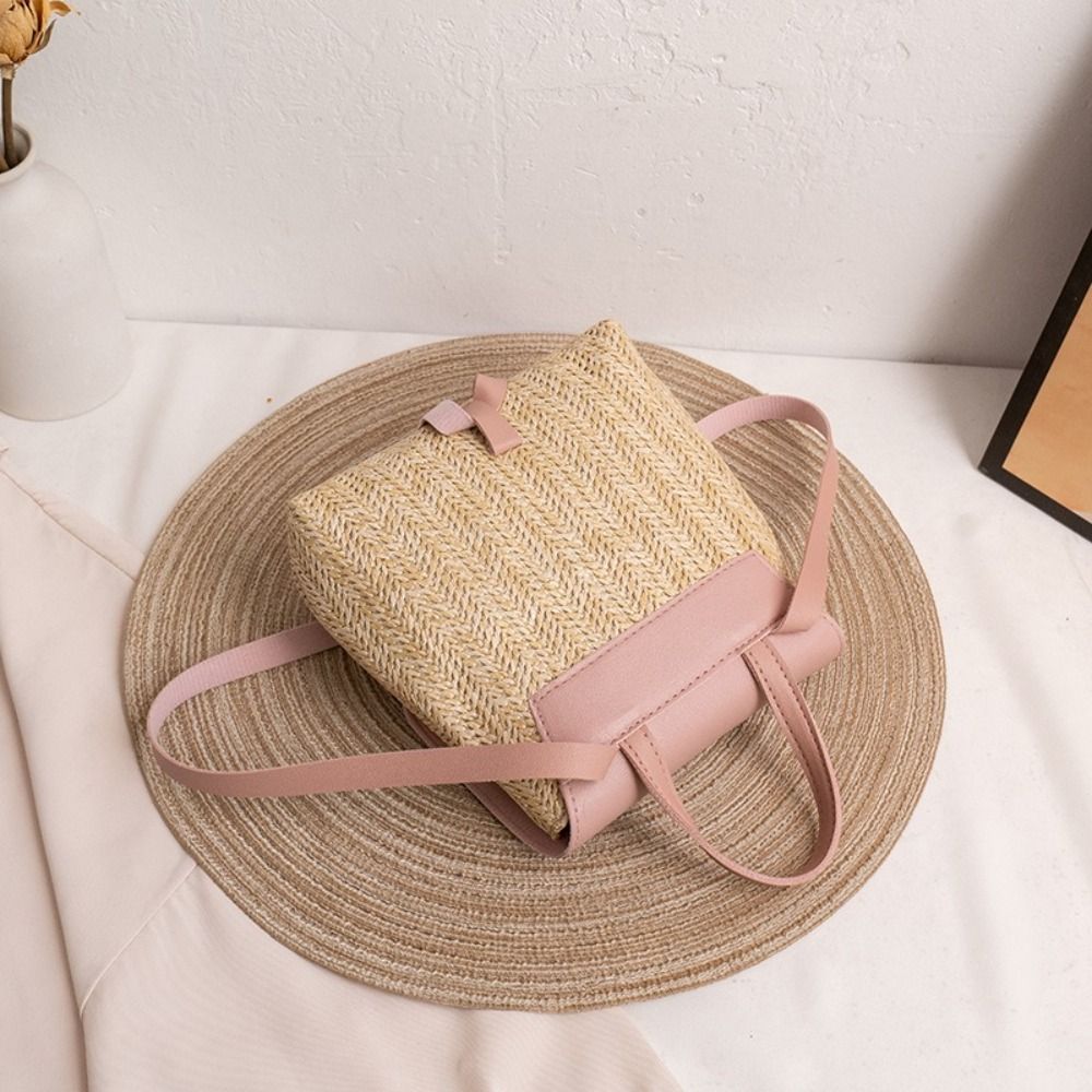 Fashion PU Leather Straw Backp - Leather Backpack Vintage reseña y precio