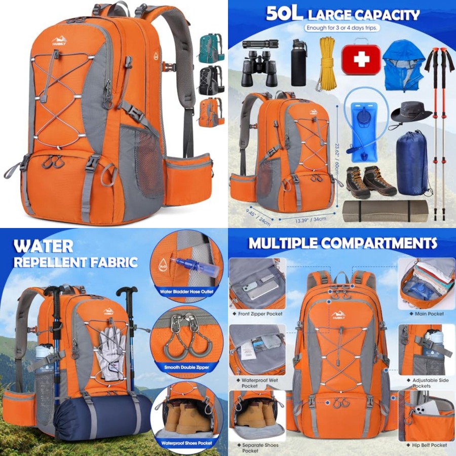 50L Hiking Backpack Waterproof - Hiking Backpack Waterproof reseña y precio