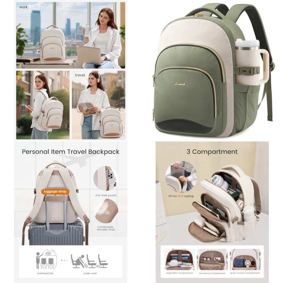 Laptop Backpack for Women, Wor - School Backpack Teen reseña y precio