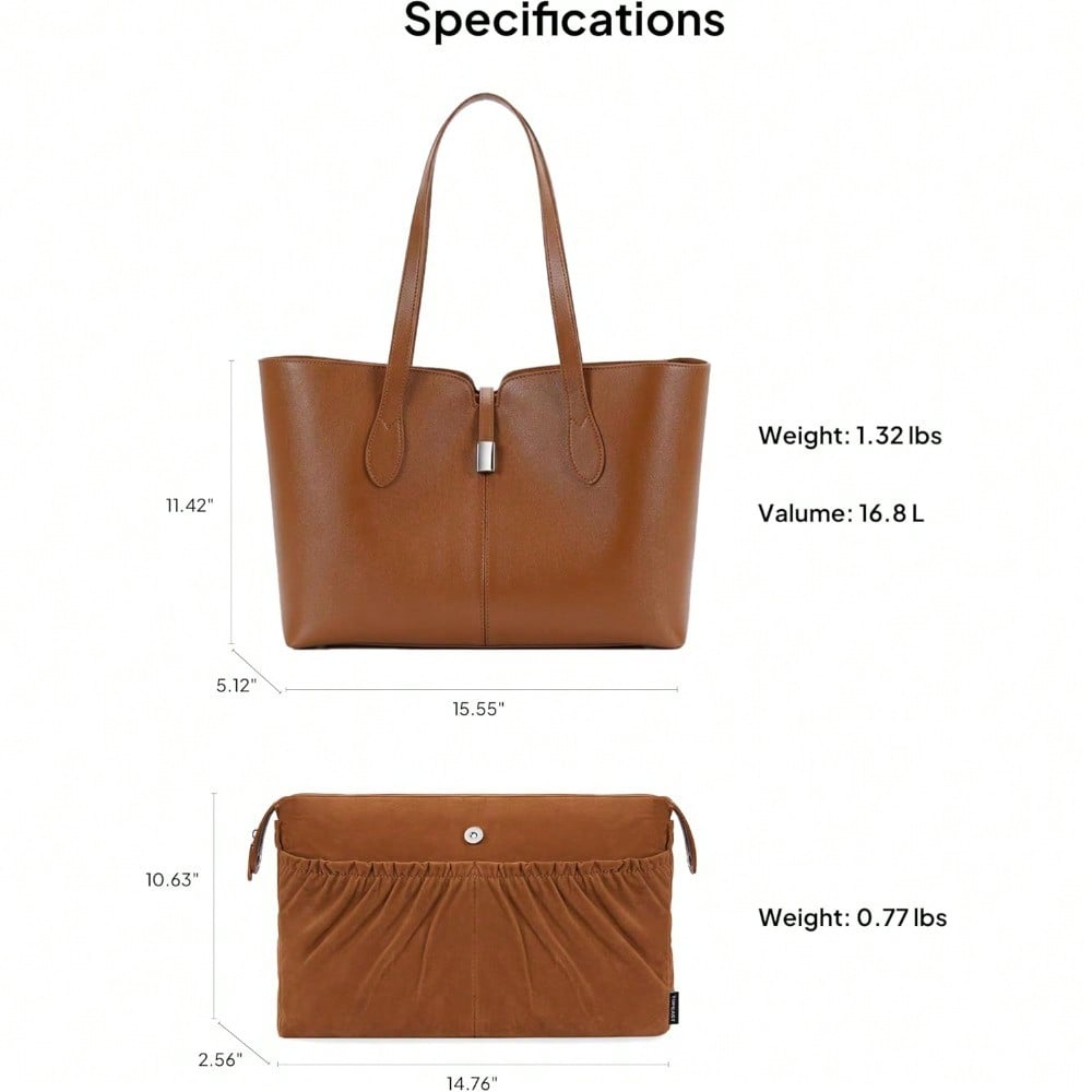 Laptop Tote Bag For Women With - Laptop Sleeve Removable reseña y precio