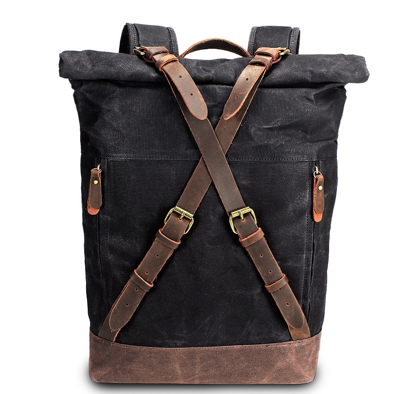Retro Canvas Leather Backpacks - Leather Backpack Vintage reseña y precio