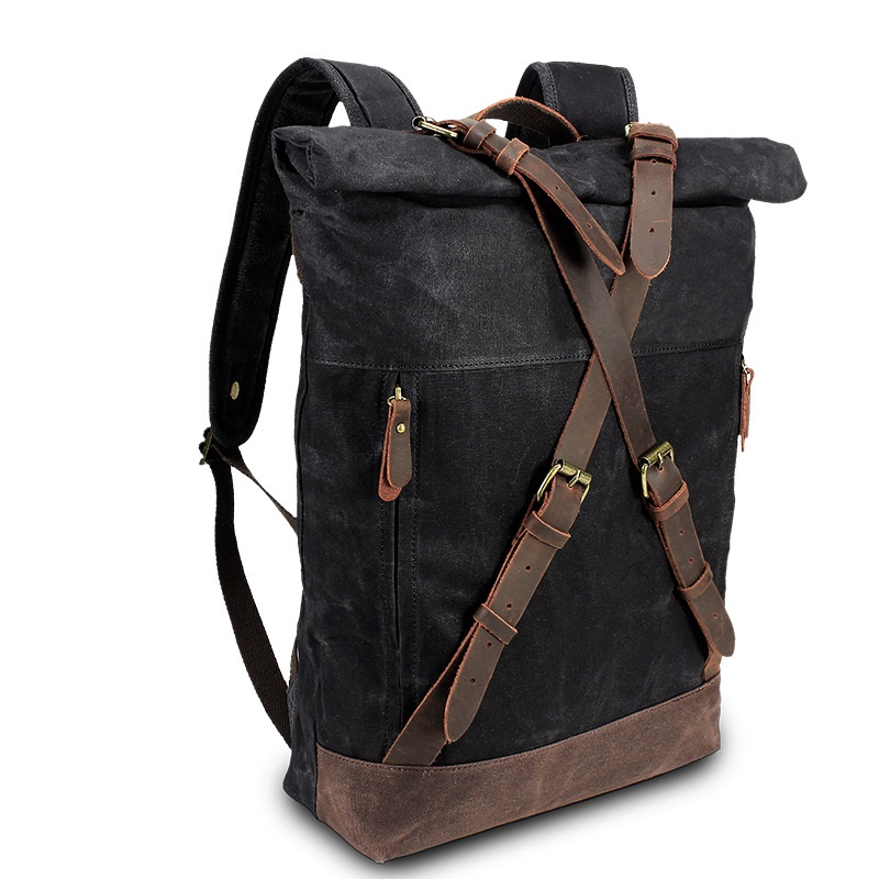 Retro Canvas Leather Backpacks - Leather Backpack Vintage reseña y precio